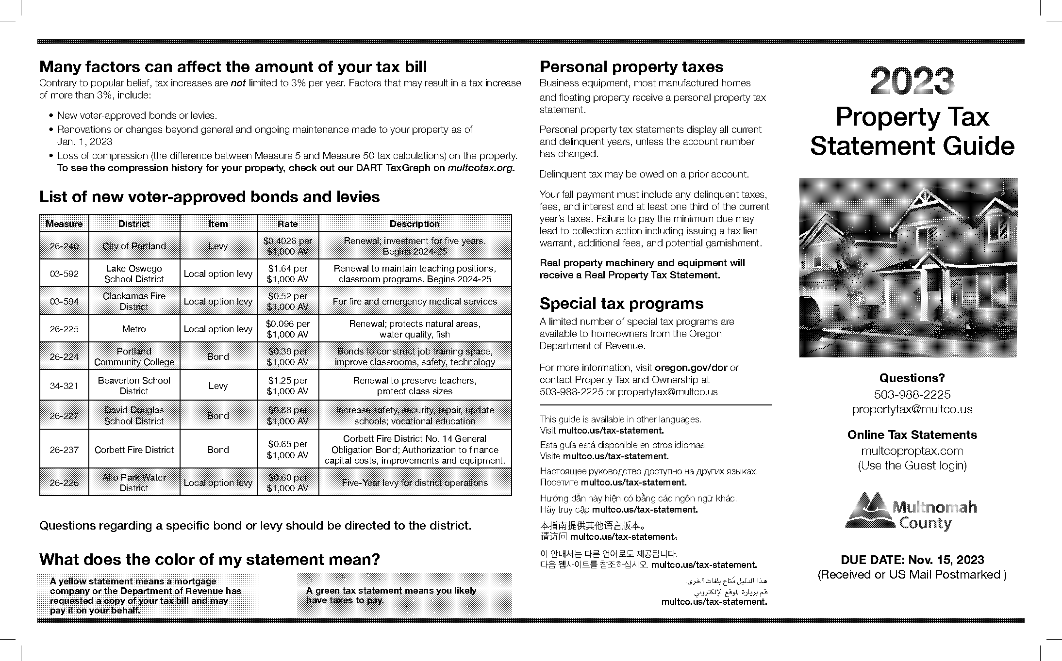 how to pay portland property taxes