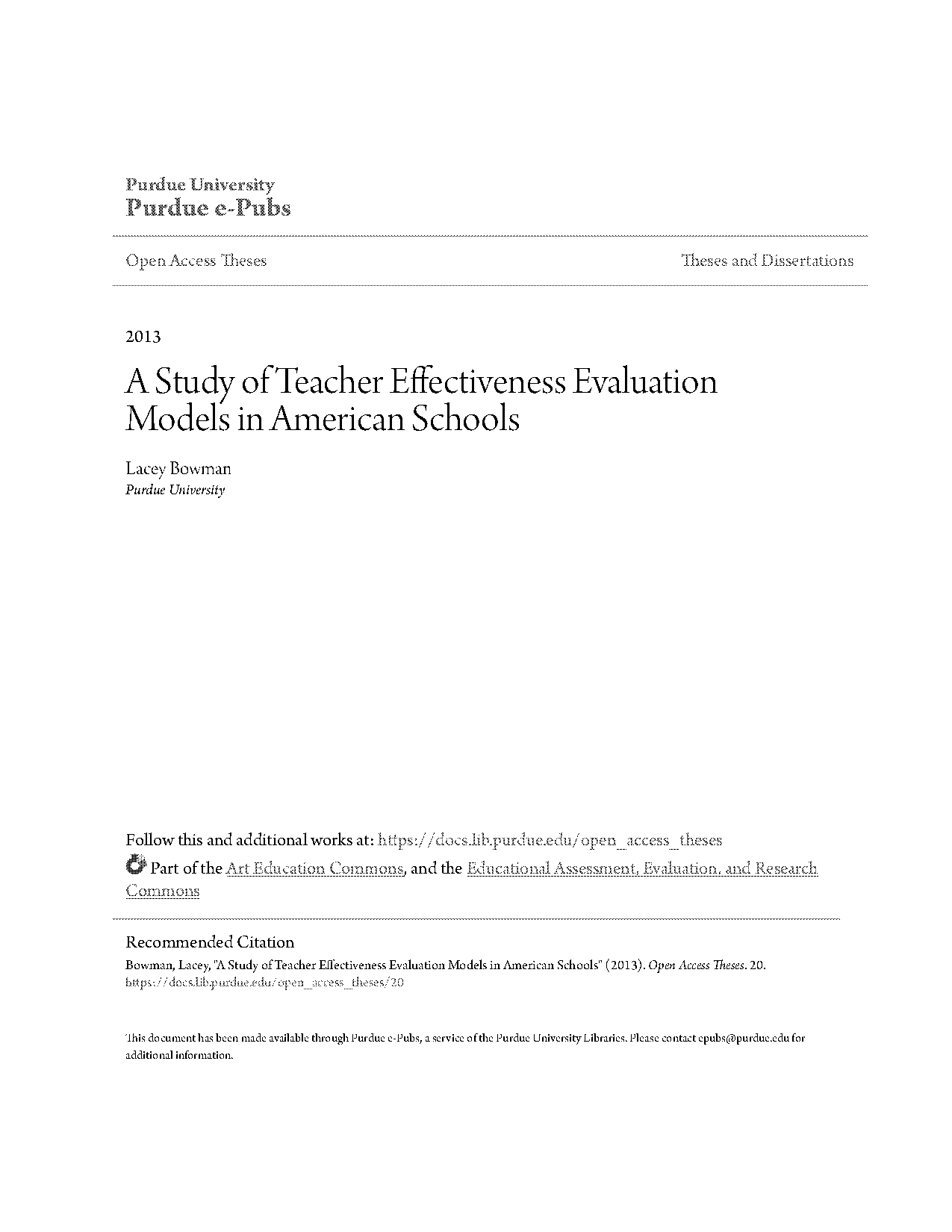 teacher evaluation models comparison